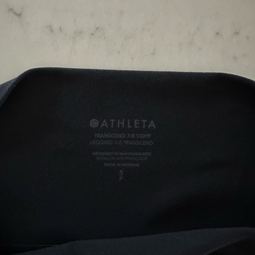 Athleta Black Womens' Active Leggings with Reflective Star Accent - Picture 2 of 3